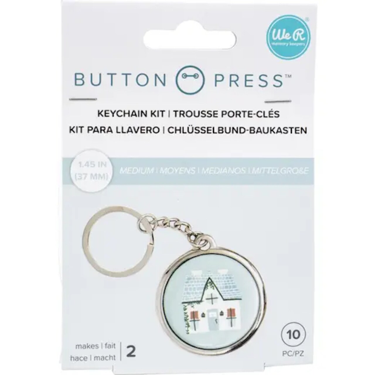 We R Memory Keepers Button Press Keychain Kit - Makes 2 661074 by American Crafts
